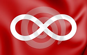 Metis Flag. 3D Illustration