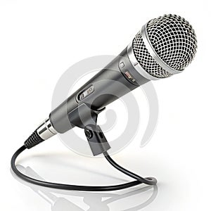 3D Mic isolated on white background photo