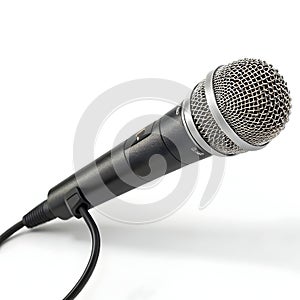 3D microphone isolated on white background