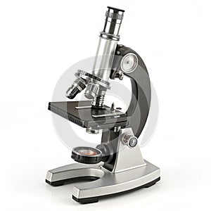 3D microscope icon isolated on transparent background