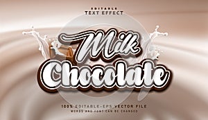3D Milk Chocolate text effect - Editable text effect