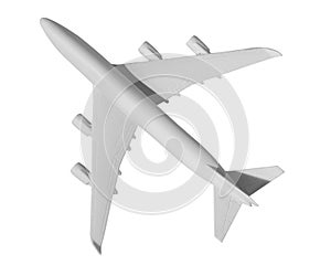 3D model aeroplane isolated on white