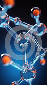 3D Model of Amino Acid . Vertical image. photo