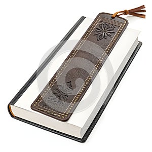 3D bookmark icon isolated on white background