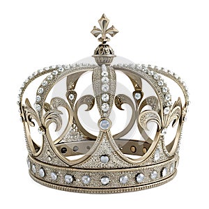 3D crown isolated on white background photo