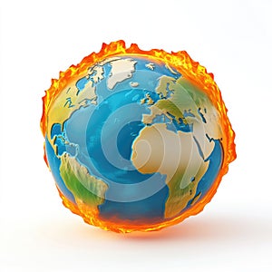 Burning Planet, Global Warming, Climate Change Disaster