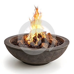 3D Fire Pit isolated on white background