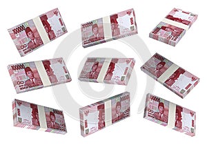 3D Model Indonesian rupiah money 100000 photo