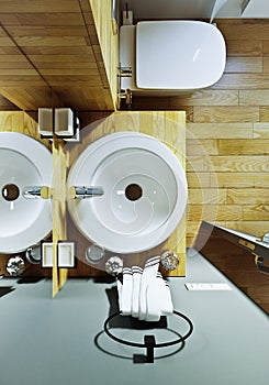 3 D model of the interior living room-studio