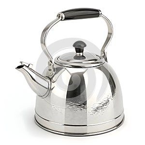3D kettle isolated on white background