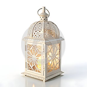 3D lantern isolated on white background