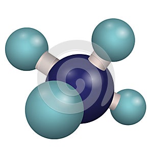 3D model molecule CH4. photo