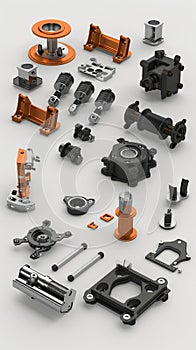 3D model of Quickrelease components for easy cleaning and maintenance