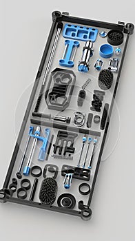 3D model of Quickrelease components for easy cleaning and maintenance