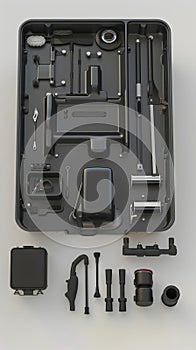 3D model of Quickrelease components for easy cleaning and maintenance