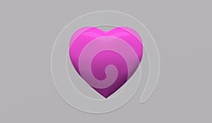 Pink heart on white background valentine`s day medicinal medicine health beat photo