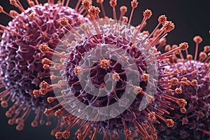 3d modell of virus organism photo