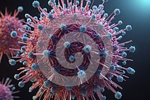 3d modell of virus organism photo