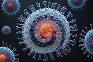 3d modell of virus organism photo