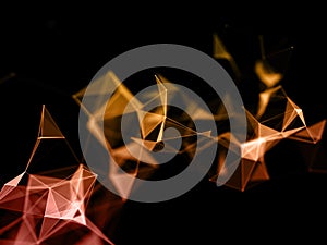 3D modern communications background with plexus design