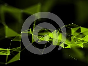 3D modern network communications background with plexus design