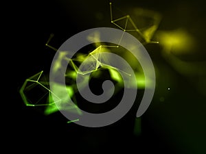 3D modern network communications background with plexus design