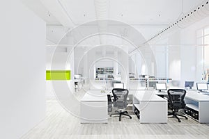 3d modern office space interior render