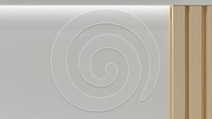 3d render of a modern small bedroom interior with TV Panel