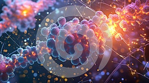 3d molecular model acetylcholine intricate photo