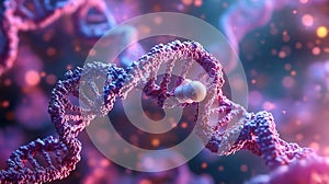 3d molecular structure of antibody binding to a Dna epitope visualized for immunoassay applications