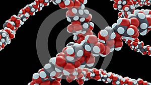 3D molecular visualization depicts cellulose