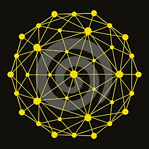 3D Molecule structure background. Graphic design