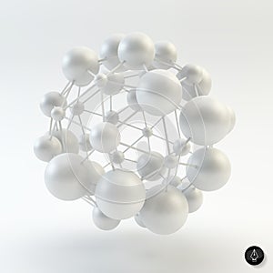 3D Molecule structure background. Graphic design.