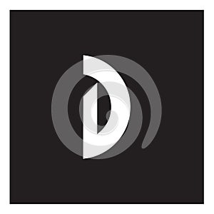 D Monogram Logo Letter Vector profesional photo