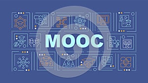 2D MOOC text with thin linear icons