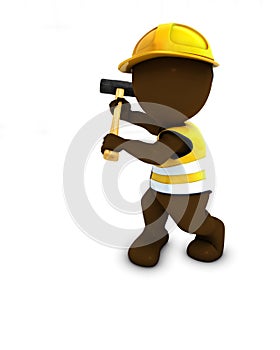 3D Morph Man Builder with sledgehammer