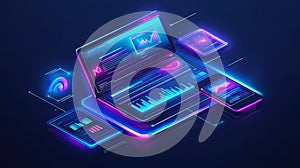 3D multimedia screen with network connections and digital devices