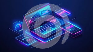 3D multimedia screen with network connections and digital devices