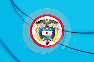 3D Naval Jack of Colombia. photo