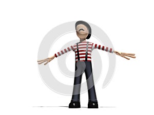 3D Neutral frenchy character photo