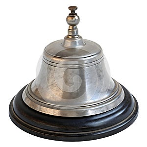 3D notification bell isolated on white background