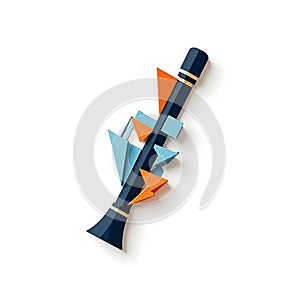 3D Oboe isolated on a white background