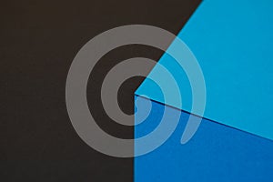 3d optical illusion, blue cube on black background