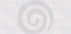3D pattern made of white and beige geometric shapes