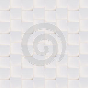 3D pattern made of white and beige geometric shapes