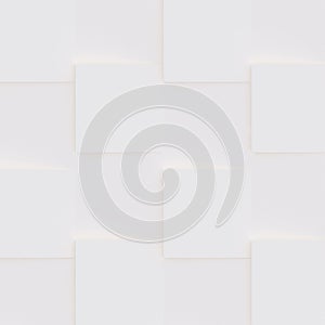 3D pattern made of white and beige geometric shapes