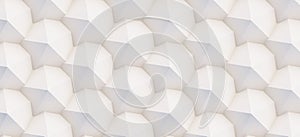 3D pattern of white and beige geometric shapes