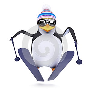 3d Penguin ski jump