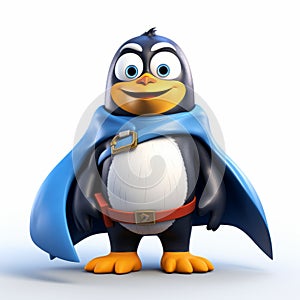 Superhero Penguin Animation In Unreal Engine Style photo