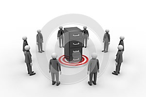 3d people around the target hit